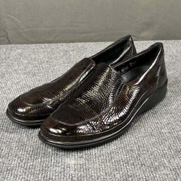 Mephisto Loafers Men 9.5 Air Jet Leather Slip On Snakeskin Preppy Quiet Luxury main image 6